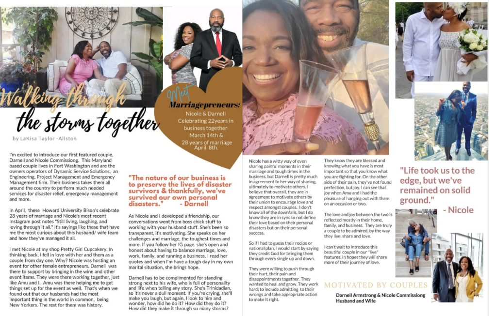 Cover image of a story about Nicole and her husband about life and business