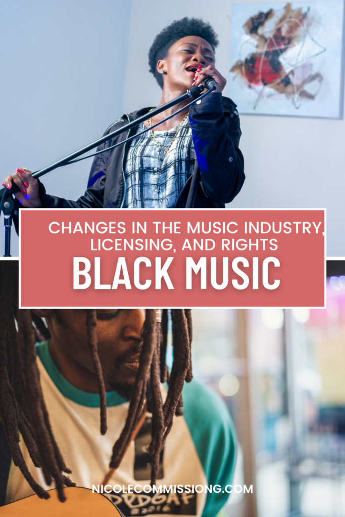 Image of a woman holding a mic in the blog post Empowering Black Music Artists: The Transformative Impact of Changes in the Music Industry, Licensing, and Rights 